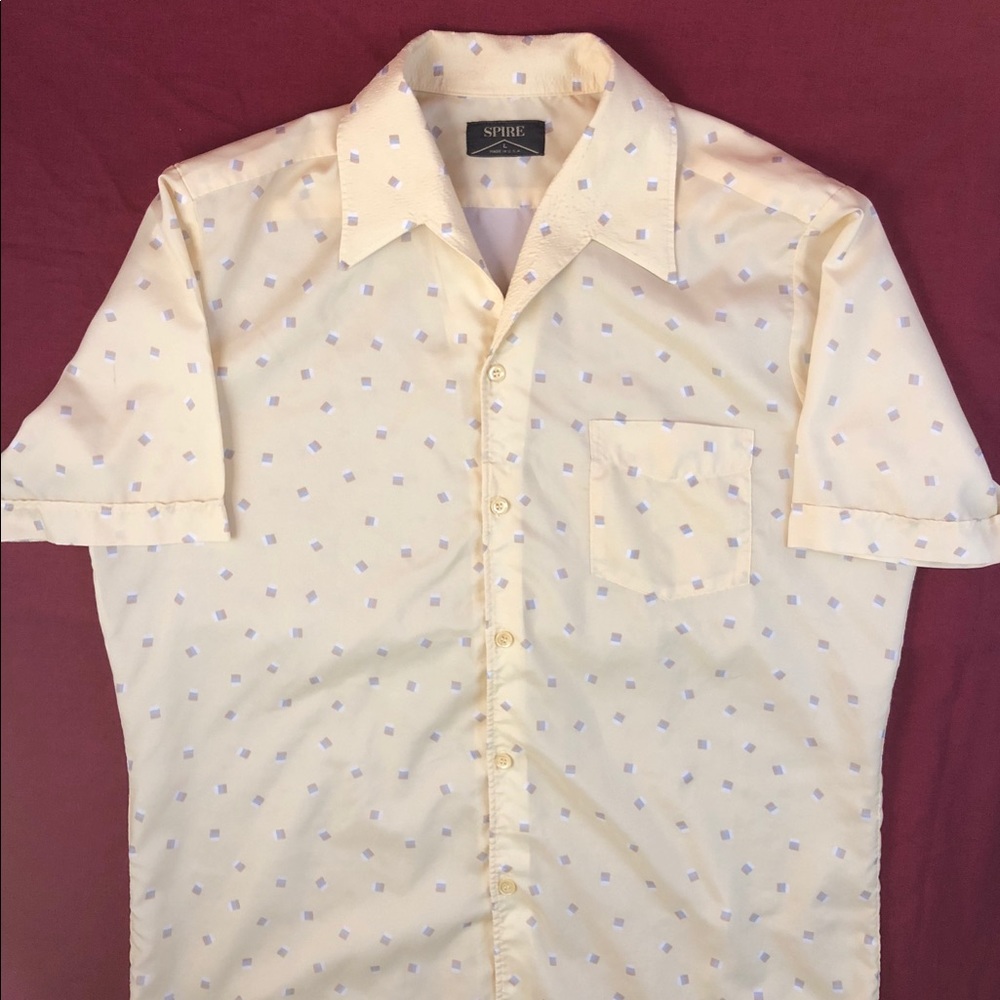 Vintage yellow spire silk shirt
